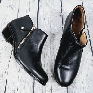 VIONIC | Jolene leather side zip heeled comfort ankle boot